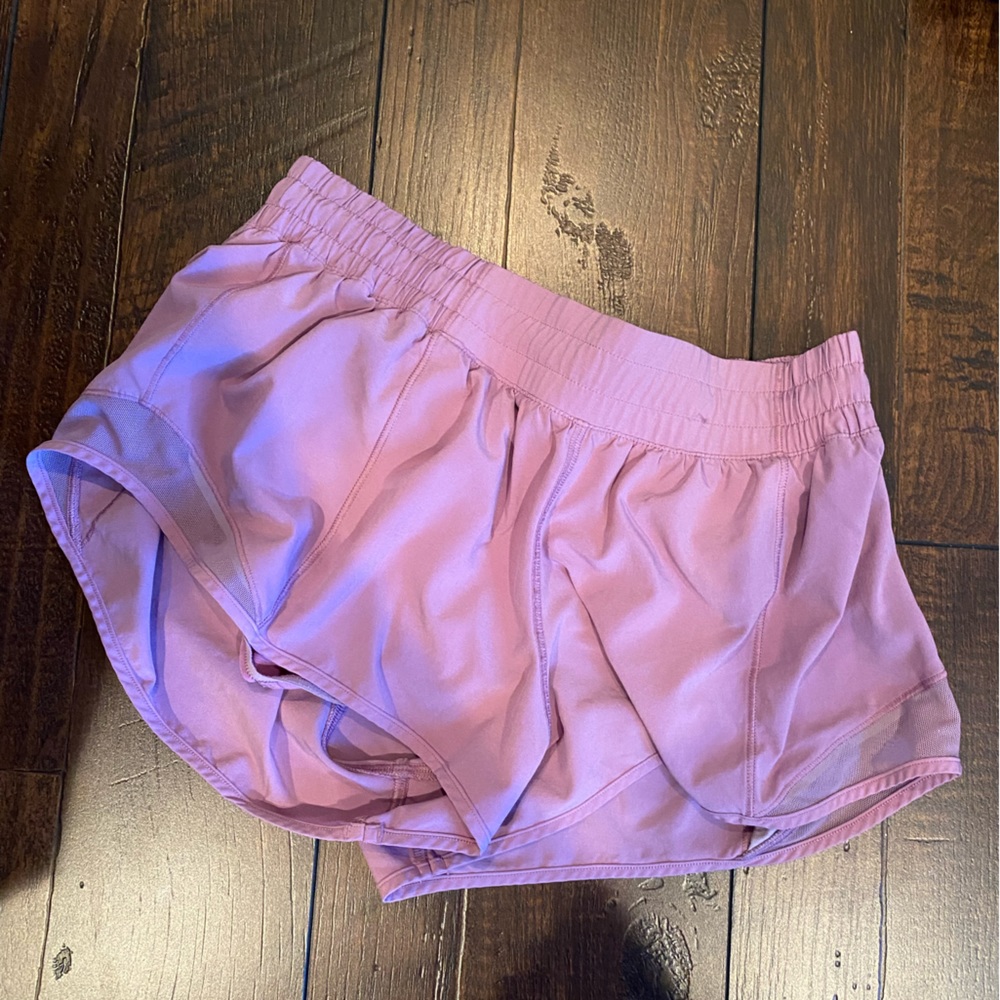 Lululemon run “Hotty Hot” high rise shorts in pink/purple